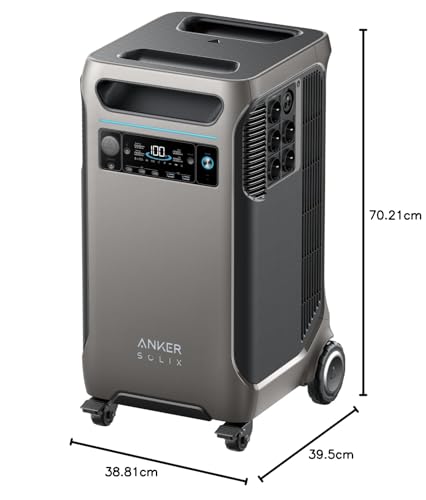 Anker SOLIX F3800 Tragbare Powerstation, 3840Wh, LiFePO4-Akku, Extrem starke 6000W Leistung, Großer Solargenerator für Zuhause, Camper und Wohnmobil, Outdoor Camping, Nofälle