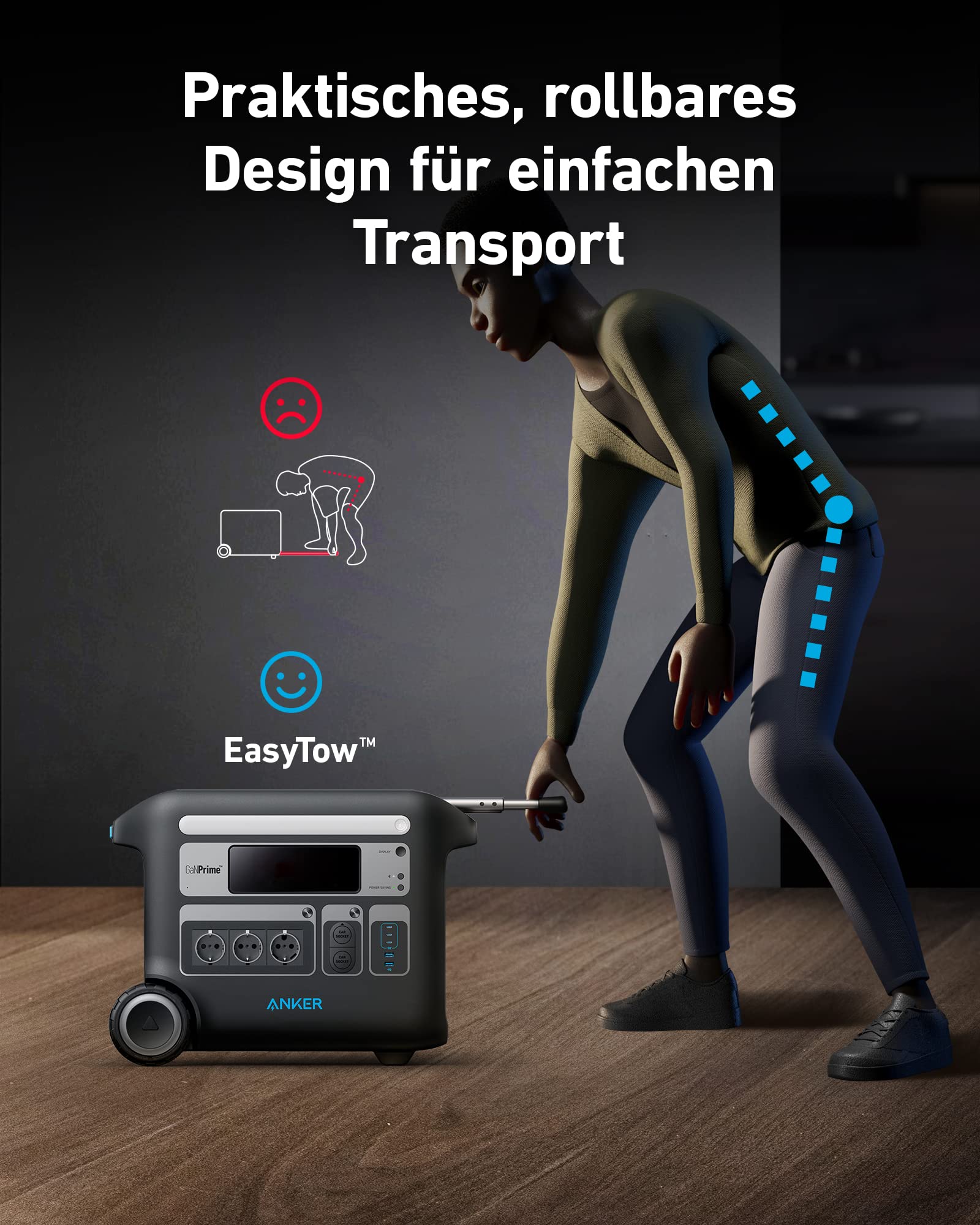 Anker SOLIX F2000 tragbare Powerstation, Powerhouse 767, 2048Wh GaNPrime Solargenerator mit 2300W AC Ausgang, 6× längere Lebensdauer der LiFePO4, 3500W Überspannungsausgang für Camping, Notstrom