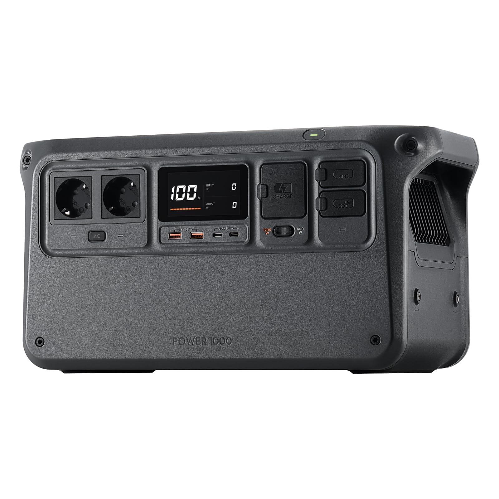 DJI Power 1000 Tragbare Powerstation 1024Wh, 2200W Solar Generator, LiFePO4 Akku, 4-in-1 Schnellladung Power Station, 23db Ultra-Leise, Notstromaggregat für Zuhause, Generator für Camping/Wohnmobile